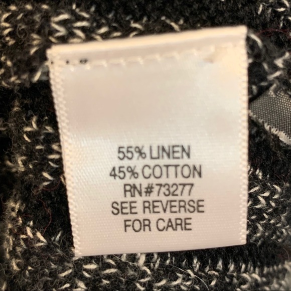 Dana Buchman gray & black cardigan with 3/4 length sleeves - Picture 7 of 8